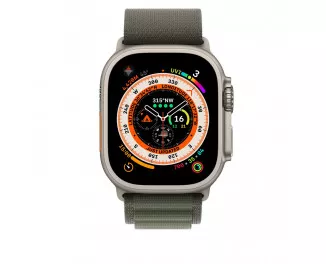 Ремешок для Apple Watch Ultra 49mm Apple Alpine Loop Green - Large (MQE43)