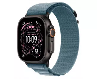 Ремешок для Apple Watch Ultra 49mm Apple Alpine Loop Light Blue - Black Titanium Finish - Large (MYPY3)