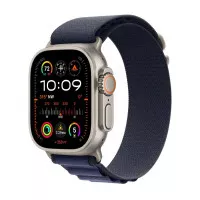 Ремешок для Apple Watch Ultra 49mm Apple Alpine Loop Navy - Natural Titanium Finish - Large (MXN03)