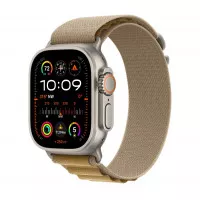 Ремешок для Apple Watch Ultra 49mm Apple Alpine Loop Tan - Natural Titanium Finish - Small (MXN13)