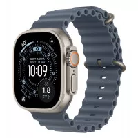 Ремешок для Apple Watch Ultra 49mm Apple Ocean Band Anchor Blue - Natural Titanium Finish (MGCC4)