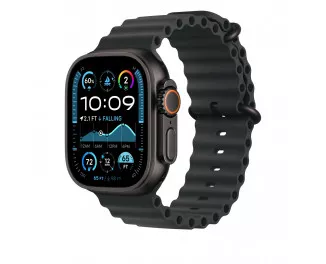 Ремешок для Apple Watch Ultra 49mm Apple Ocean Band Black - Black Titanium Finish (MYPD3)