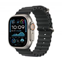 Ремешок для Apple Watch Ultra 49mm Apple Ocean Band Black - Natural Titanium Finish (MXTL3)
