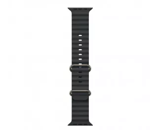 Ремінець для Apple Watch Ultra 49mm Apple Ocean Band Black - Natural Titanium Finish (MXTL3)