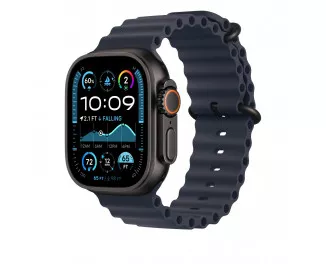 Ремешок для Apple Watch Ultra 49mm Apple Ocean Band Navy - Black Titanium Finish (MYPA3)
