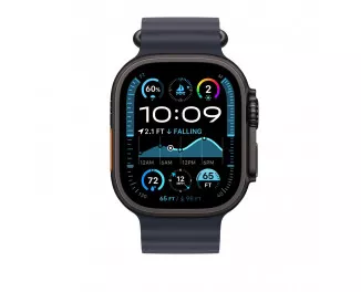 Ремінець для Apple Watch Ultra 49mm Apple Ocean Band Navy - Black Titanium Finish (MYPA3)