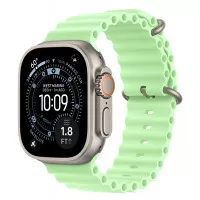 Ремешок для Apple Watch Ultra 49mm Apple Ocean Band Neon Green - Natural Titanium Finish (MGCF4)