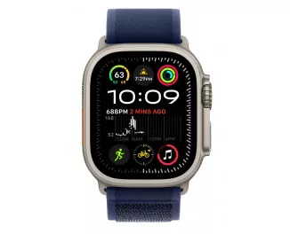 Ремінець для Apple Watch Ultra 49mm Apple Trail Loop Blue - M/L - Natural Titanium Finish (MXTW3)