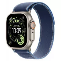 Ремешок для Apple Watch Ultra 49mm Apple Trail Loop Blue/Bright Blue - M/L - Natural Titanium Finish (MFT74)