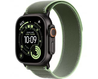 Ремешок для Apple Watch Ultra 49mm Apple Trail Loop Green/Neon - M/L - Black Titanium Finish (MG9P4)