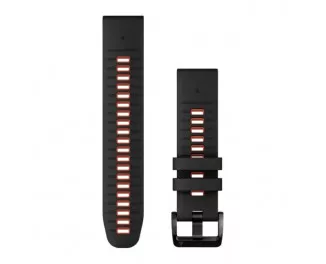 Ремешок для смарт-часов GARMIN QuickFit 22 Watch Bands Black/Flame Red Silicone (010-13280-06)