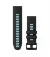 Ремінець для смарт-годинника GARMIN QuickFit 26 Watch Bands Black/Cirrus Blue Silicone (010-13281-05)