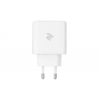 Сетевое зарядное устройство 2E 65W 2хUSB-C/USB-A GAN PD/QC White (2E-WC3USB65W-W)
