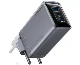 Сетевое зарядное устройство Anker GaNPrime 100W 2xUSB-C PD + 1xUSB-A Foldable Silver (A2688341)