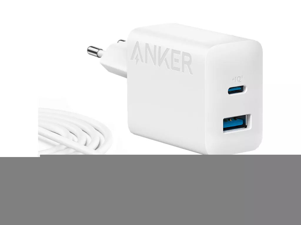 Мережевий зарядний пристрій Anker PowerPort 312  20W  1C+1U + Кабель Type-C to Type-C (B2348G21) White