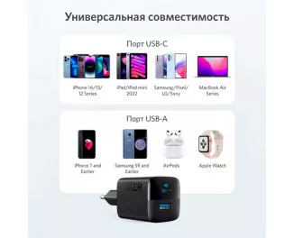 Сетевое зарядное устройство Anker PowerPort 323 - 33W Dual-Port USB-C (A2331G11) Black