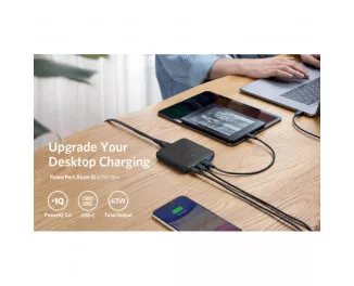 Сетевое зарядное устройство Anker PowerPort 543 Atom III Slim 4 - 65W 22xUSB-C PIQ3.0 (A2046G12) Black 