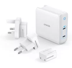 Мережевий зарядний пристрій Anker PowerPort Atom III Duo 60W (2x USB-С) (A2629H21) White