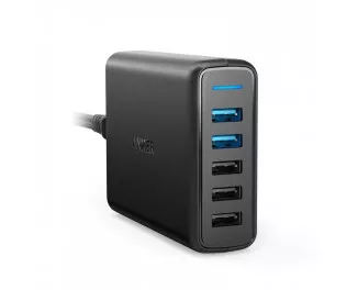 Сетевое зарядное устройство Anker PowerPort Speed 5 63W (2xQC3.0+3xUSB) (A2054L11) Black