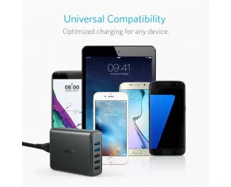 Сетевое зарядное устройство Anker PowerPort Speed 5 63W (2xQC3.0+3xUSB) (A2054L11) Black