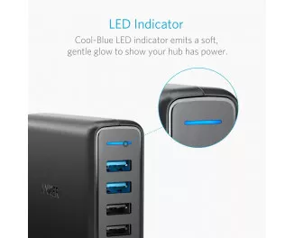 Сетевое зарядное устройство Anker PowerPort Speed 5 63W (2xQC3.0+3xUSB) (A2054L11) Black