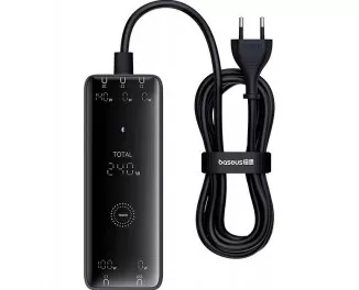 Сетевое зарядное устройство Baseus Baseus Digital GaN Intelligent Desktop Fast Charger 3C+U+DC 240W EU Cluster Black