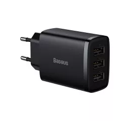 Мережевий зарядний пристрій Baseus Compact Charger 3U 17W (CCXJ020101) Black