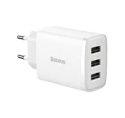 Сетевое зарядное устройство Baseus Compact Charger 3U 17W (CCXJ020102) White