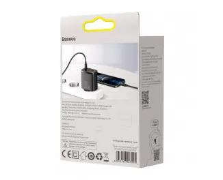 Зарядний пристрій Baseus Compact Quick Charger 30W 2U+С (CCXJ-E01) Black