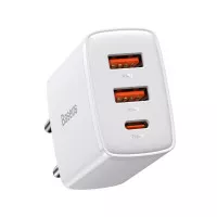 Сетевое зарядное устройство Baseus Compact Quick Charger 2U+С 30W (CCXJ-E02) White