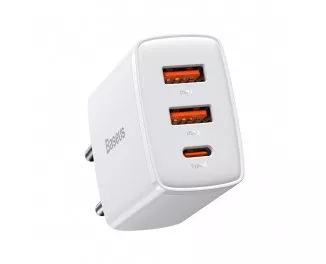 Сетевое зарядное устройство Baseus Compact Quick Charger 2U+С 30W (CCXJ-E02) White