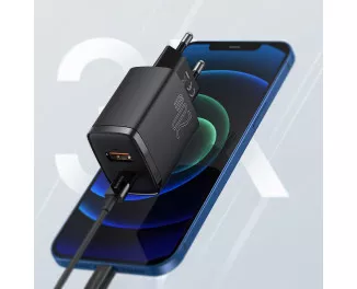 Сетевое зарядное устройство Baseus Compact Quick Charger U+С 20W (CCXJ-B01) Black