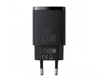 Сетевое зарядное устройство Baseus Compact Quick Charger U+С 20W (CCXJ-B01) Black