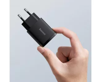 Сетевое зарядное устройство Baseus Compact Quick Charger U+С 20W (CCXJ-B01) Black