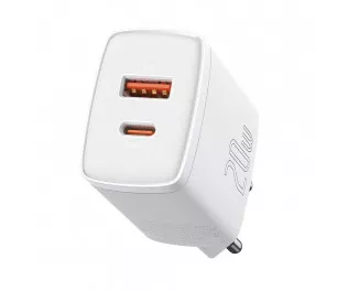 Зарядний пристрій Baseus Compact Quick Charger 20W U+С 20W (CCXJ-B02) White
