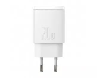 Сетевое зарядное устройство Baseus Compact Quick Charger U+С 20W (CCXJ-B02) White