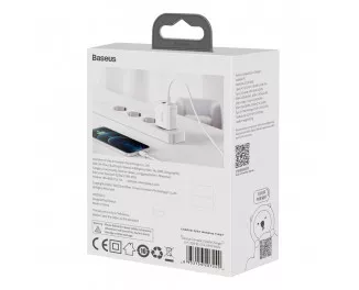 Сетевое зарядное устройство Baseus Compact Quick Charger U+С 20W (CCXJ-B02) White