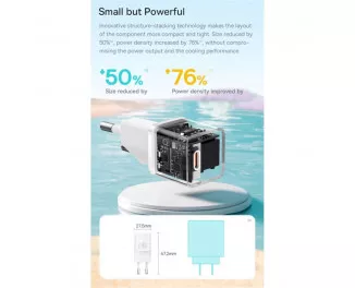 Сетевое зарядное устройство Baseus GaN5 Fast Charger Mini 1C 20W (CCGN050102) EU White