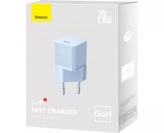 Сетевое зарядное устройство Baseus GaN5 Fast Charger Mini 1C 20W (CCGN050103) EU Blue
