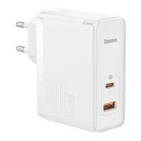 Сетевое зарядное устройство Baseus GaN5 Pro C+U 100W EU (CCGP090202) White