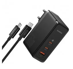 Мережевий зарядний пристрій Baseus GaN5 Pro Digital Fast Charger 2C+U 160W EU (P10110825113-00) Cluster Black