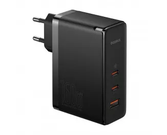 Мережевий зарядний пристрій Baseus GaN5 Pro Digital Fast Charger 2C+U 160W EU (P10110825113-00) Cluster Black