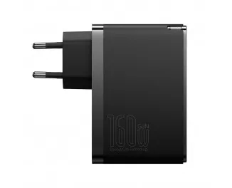 Мережевий зарядний пристрій Baseus GaN5 Pro Digital Fast Charger 2C+U 160W EU (P10110825113-00) Cluster Black