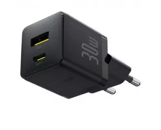 Сетевое зарядное устройство Baseus Palm Fast Charger 30W EU Cluster Black Mini USB-C to USB-C cable (P1011160A113-01)