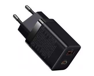 Сетевое зарядное устройство Baseus Super Si Pro Quick Charger C+U 30W (CCSUPP-E01) Black