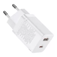 Зарядний пристрій Baseus Super Si Pro Quick Charger C+U 30W (CCSUPP-E02) White