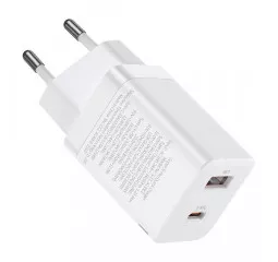 Сетевое зарядное устройство Baseus Super Si Pro Quick Charger C+U 30W (CCSUPP-E02) White