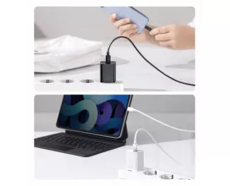 Сетевое зарядное устройство Baseus Super Si Quick Charger 1C 20W + кабель USB C-Lightning 1.0m (TZCCSUP-B01) Black