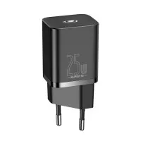 Мережевий зарядний пристрій Baseus Super Si Quick Charger 1C 25W (CCSP020101) Black