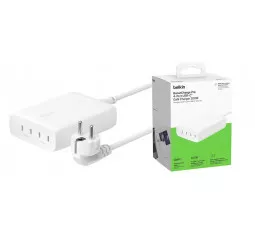 Сетевое зарядное устройство Belkin 200W 4хUSB-С GAN PD PPS White (WCH015VFWH)
